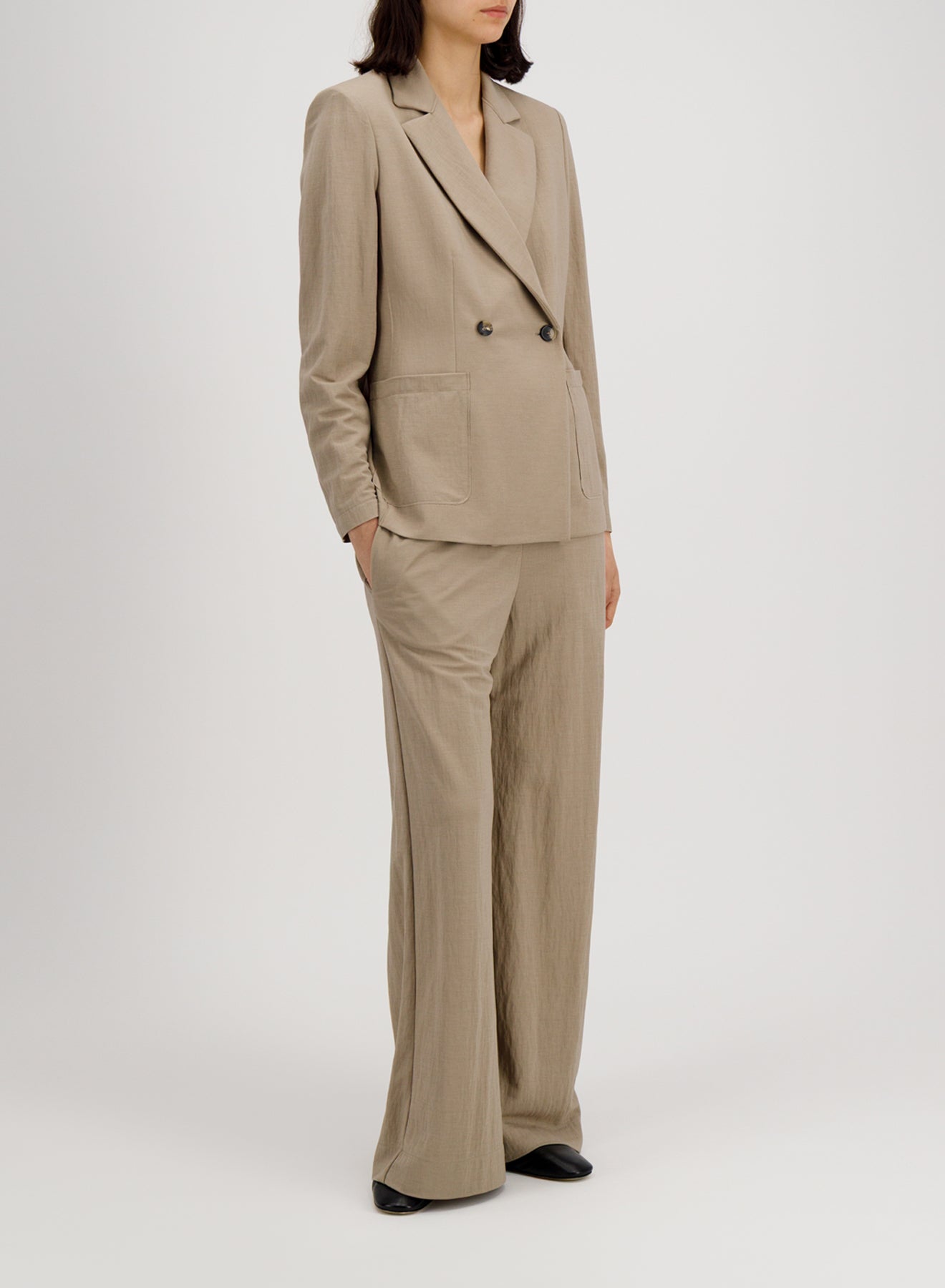 Blazer with shoulder pads rayon