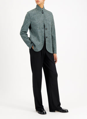 stand up collar blazer donegal