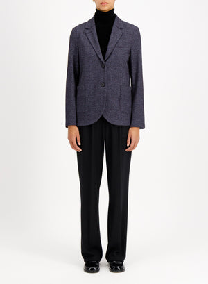 stand up collar blazer donegal herringbone