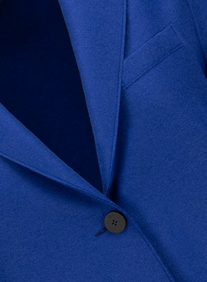 Stand up collar blazer light pressed wool