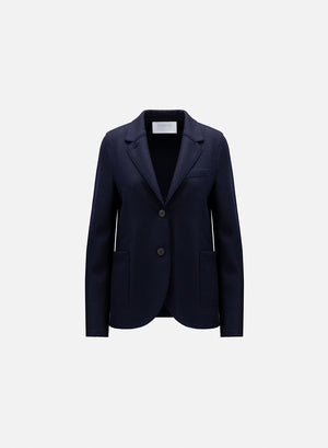 Stand up collar blazer light pressed wool