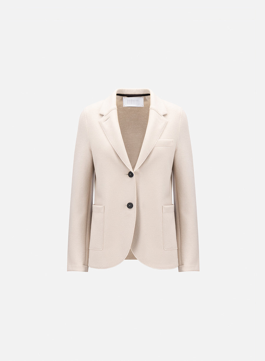 Stand up collar blazer light pressed wool