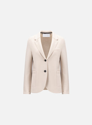 Stand up collar blazer light pressed wool