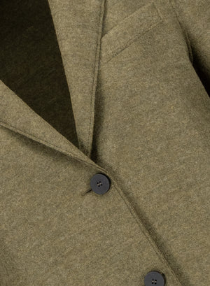 Stand up collar blazer light pressed wool