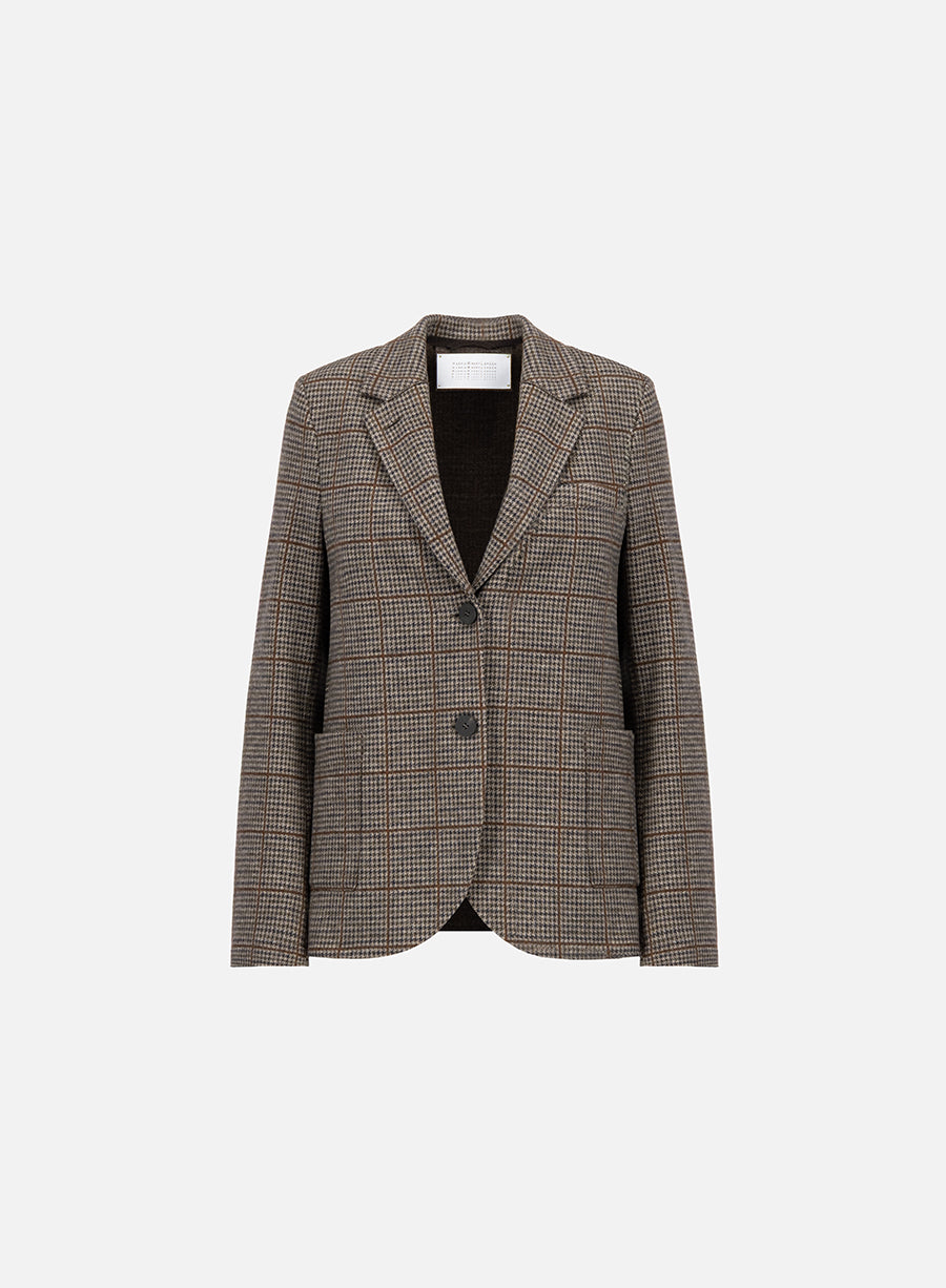 Stand up collar blazer crafted with Loro Piana fabric