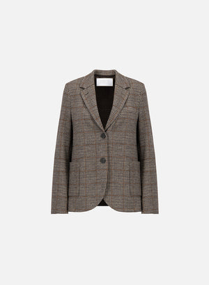 Stand up collar blazer p.o.w. crafted with Loro Piana fabric
