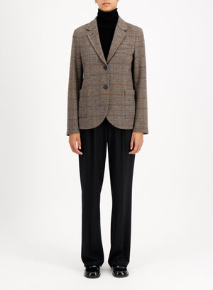 Stand up collar blazer p.o.w. crafted with Loro Piana fabric