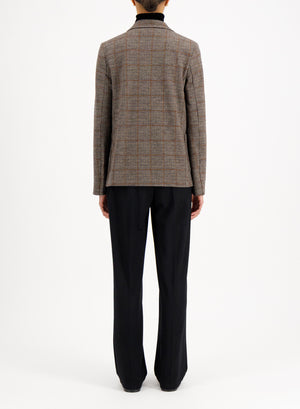 Stand up collar blazer p.o.w. crafted with Loro Piana fabric
