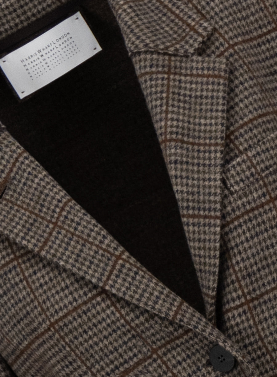 Stand up collar blazer p.o.w. crafted with Loro Piana fabric