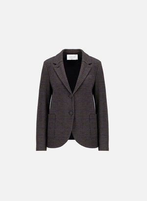 Stand up collar blazer crafted with Loro Piana fabric