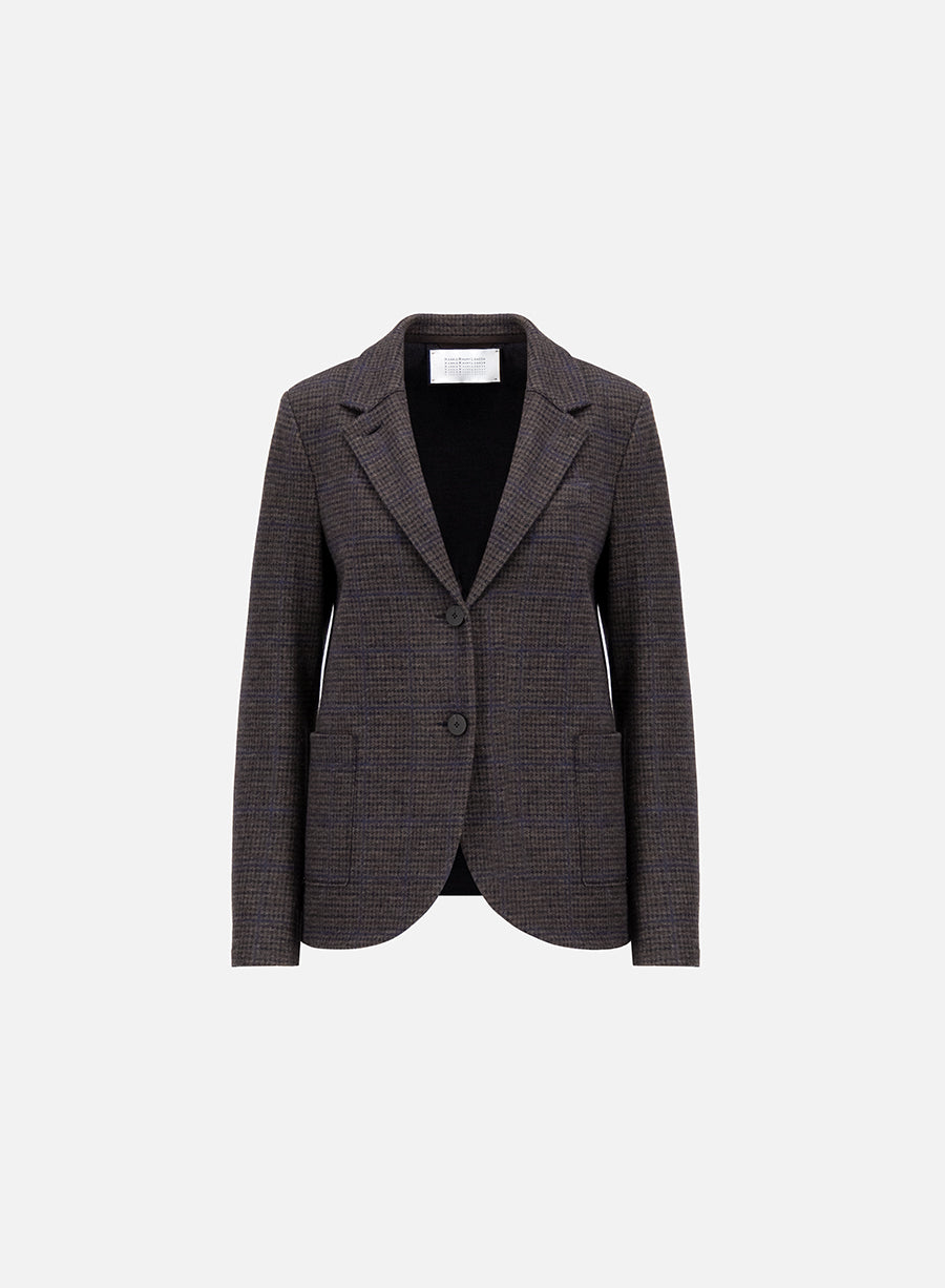Stand up collar blazer p.o.w. crafted with Loro Piana fabric