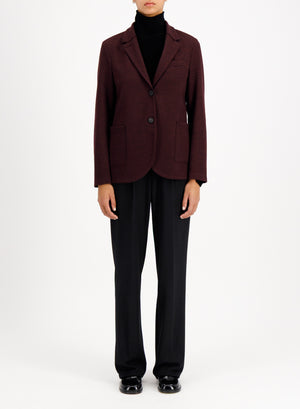 Stand up collar blazer patterned moleskin