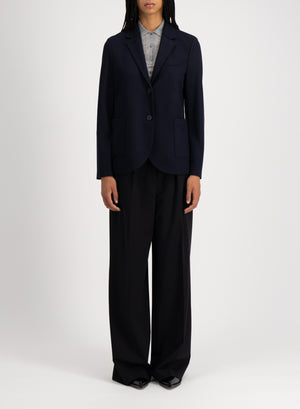 Stand up collar blazer superfine merino