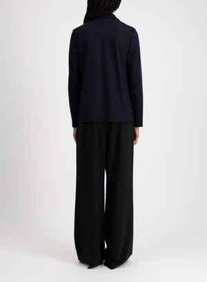 Stand up collar blazer superfine merino