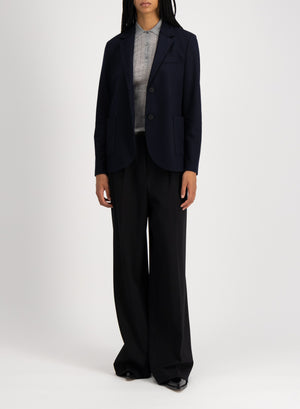 Stand up collar blazer superfine merino