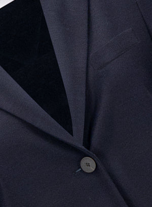 Stand up collar blazer in superfine merino