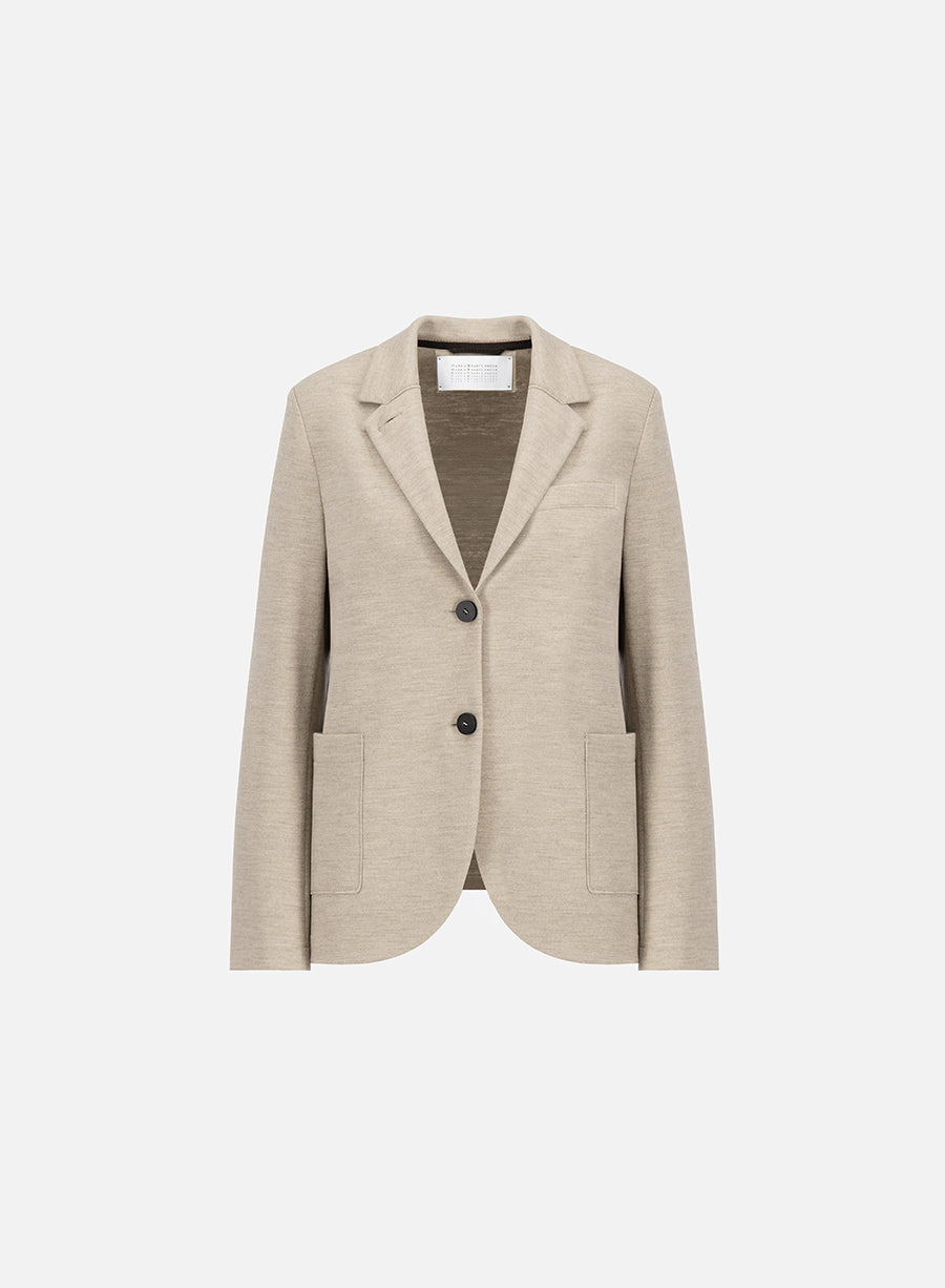 Stand up collar blazer superfine merino