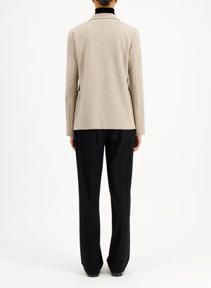 Stand up collar blazer superfine merino