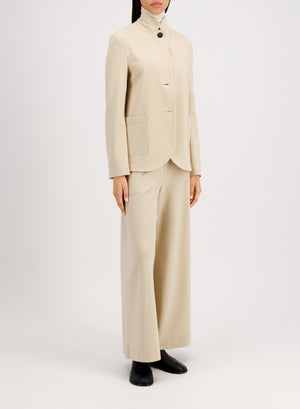 Stand up collar blazer superfine merino