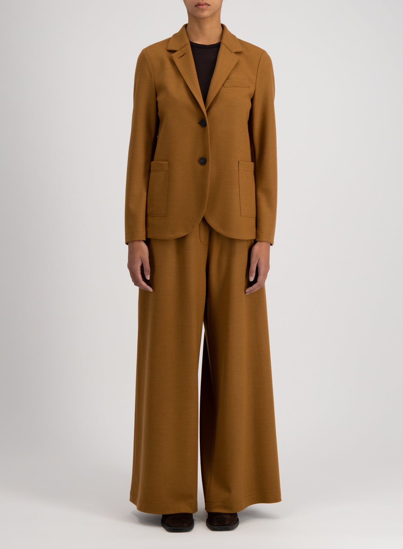 Stand up collar blazer superfine merino