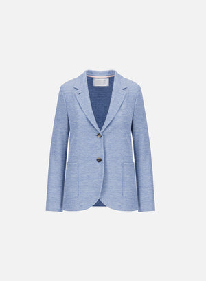 Stand up collar blazer linen honeycomb