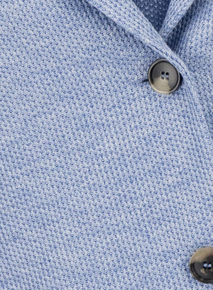 Stand up collar blazer linen honeycomb