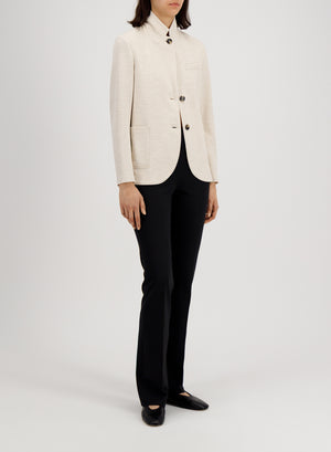 Stand up collar blazer honeycomb crafted with Loro Piana fabric