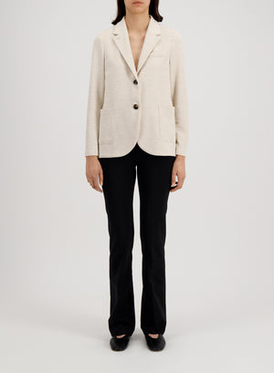 Stand up collar blazer honeycomb crafted with Loro Piana fabric
