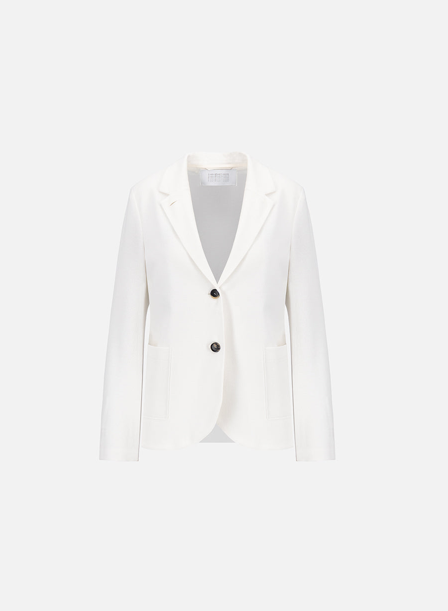 Stand up collar blazer honeycomb crafted with Loro Piana fabric