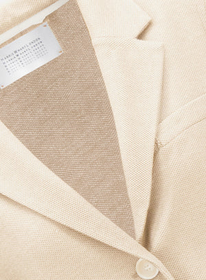 Stand up collar blazer honeycomb crafted with Loro Piana fabric