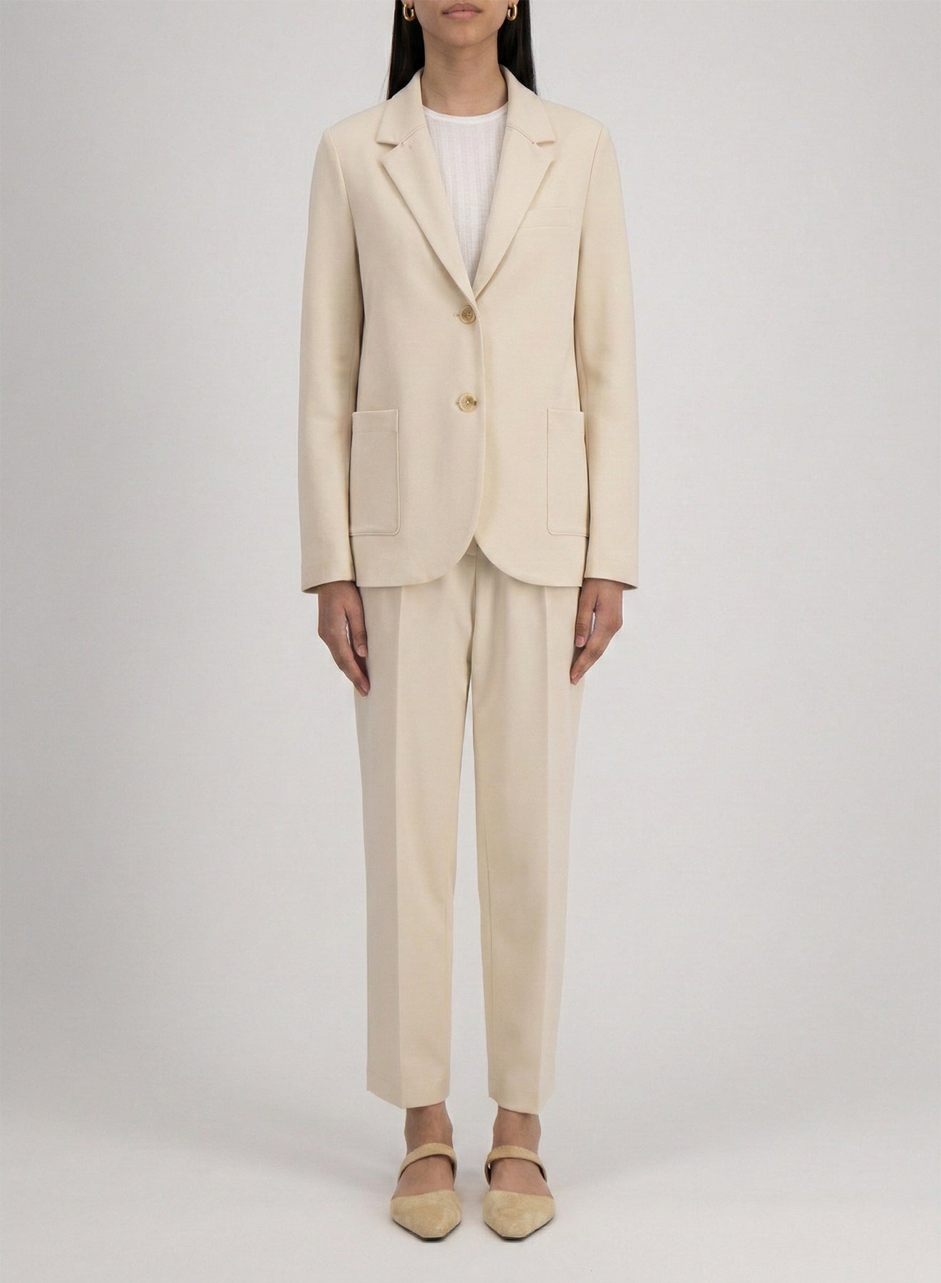 Boyfriend blazer in techno viscose