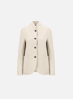 High collar blazer cashmere blend