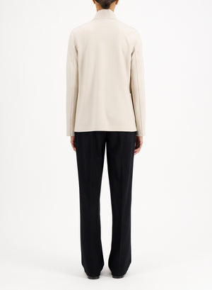 High collar blazer cashmere blend