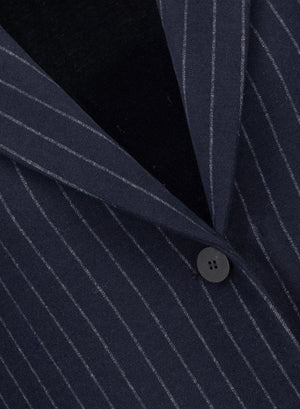 boyfriend blazer with shoulder pads pinstripe