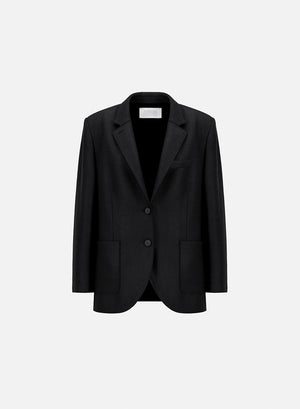 Women travel blazer light pressed wool