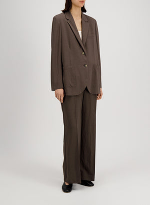 Travel blazer with shoulder pads rayon