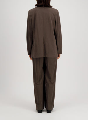 Travel blazer with shoulder pads rayon