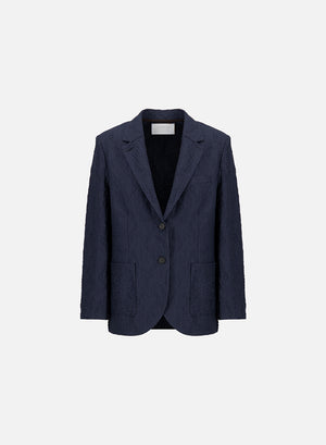 travel blazer with shoulder pads crinkle