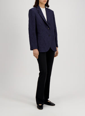 travel blazer with shoulder pads crinkle