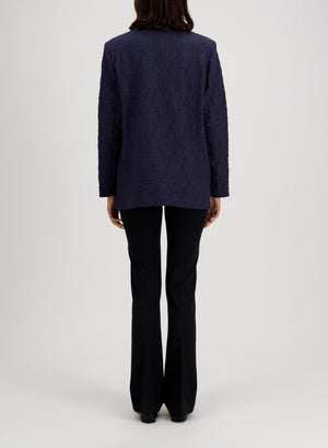 travel blazer with shoulder pads crinkle