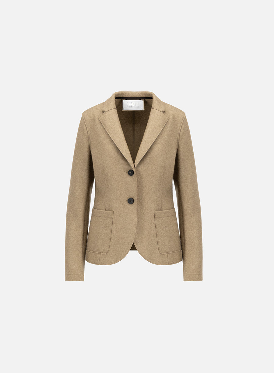 Fitted blazer flannel cashmere crafted with Loro Piana fabric