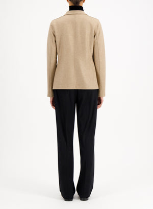 Fitted blazer flannel cashmere crafted with Loro Piana fabric