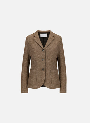 s.b. fitted blazer linen honeycomb
