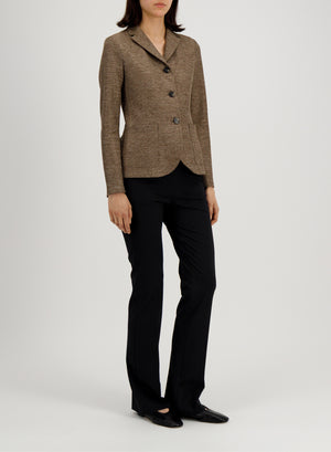 s.b. fitted blazer linen honeycomb