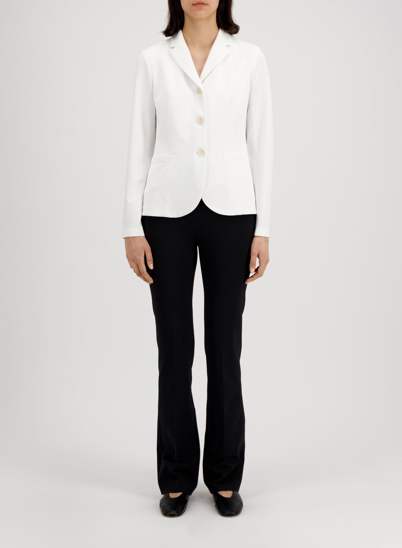 s.b. fitted blazer crepe viscose