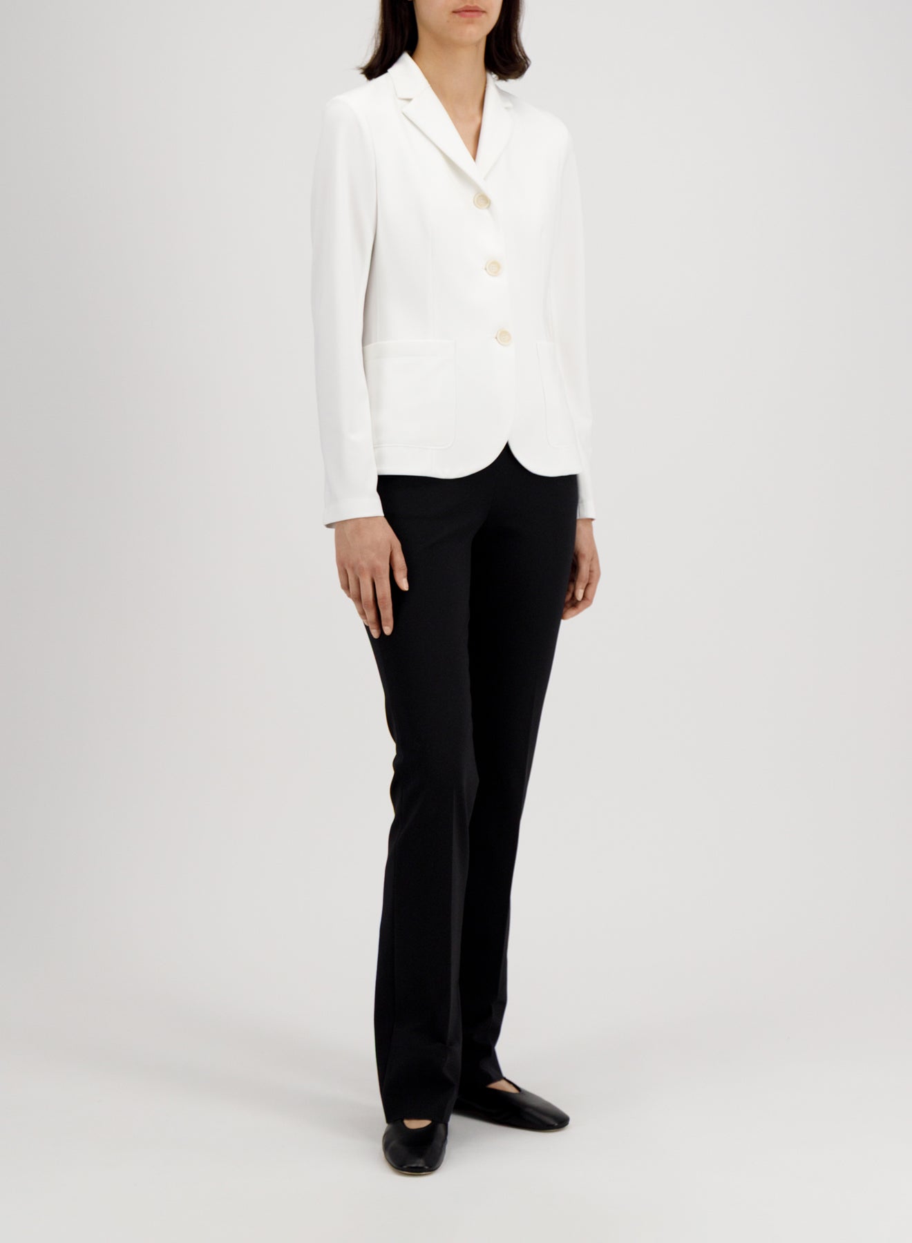 s.b. fitted blazer crepe viscose