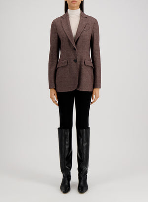 Women hacking jacket Vitale Barberis donegal houndstooth