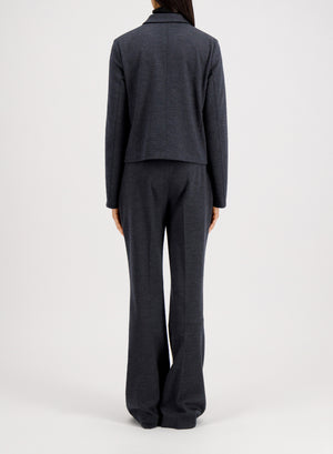 Women fly front cropped jacket superfine merino