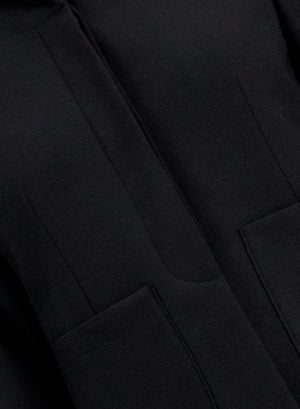 fly front cropped jacket superfine merino
