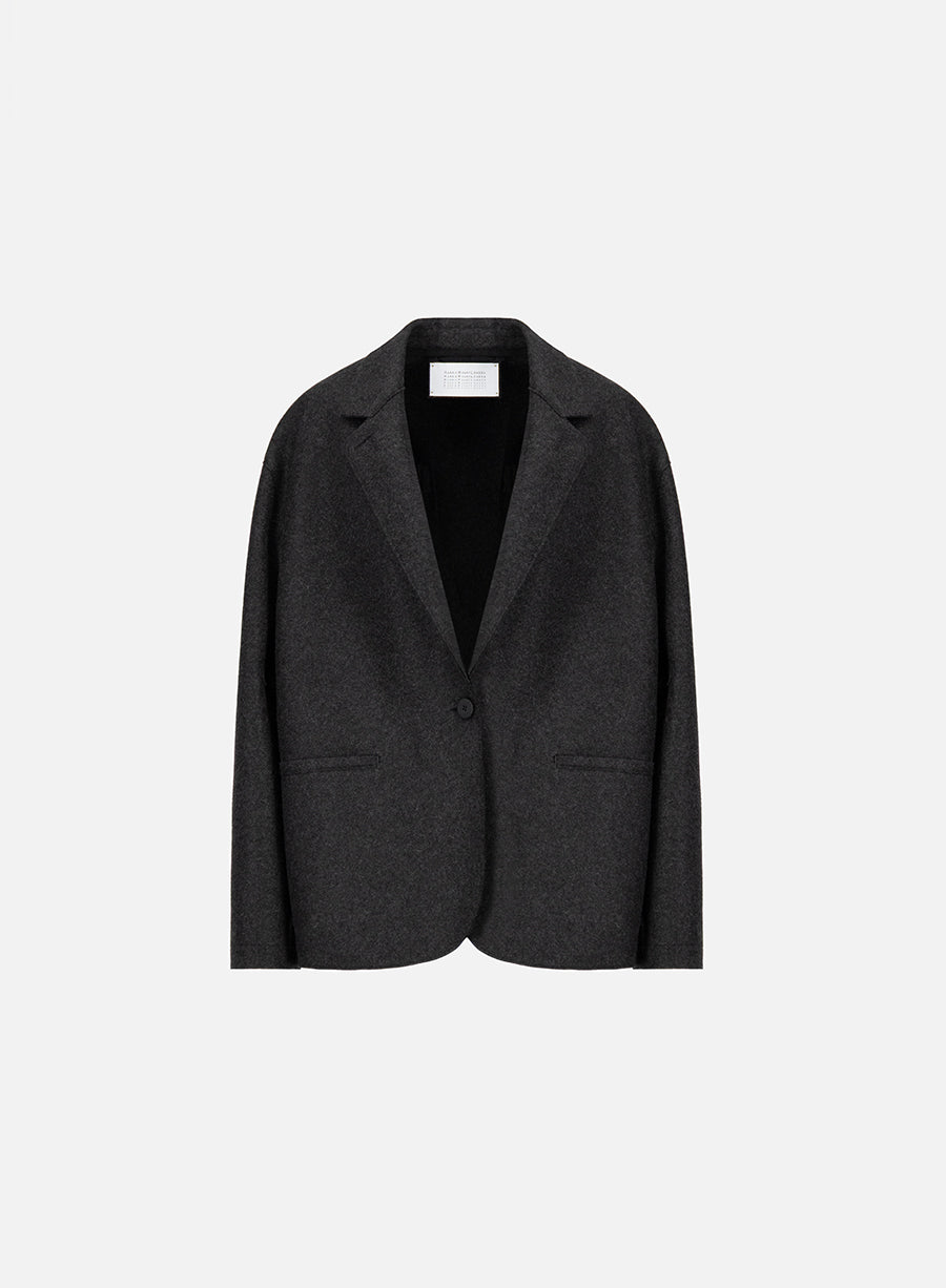dropped shoulder blazer flannel cashmere crafted with Loro Piana fabric